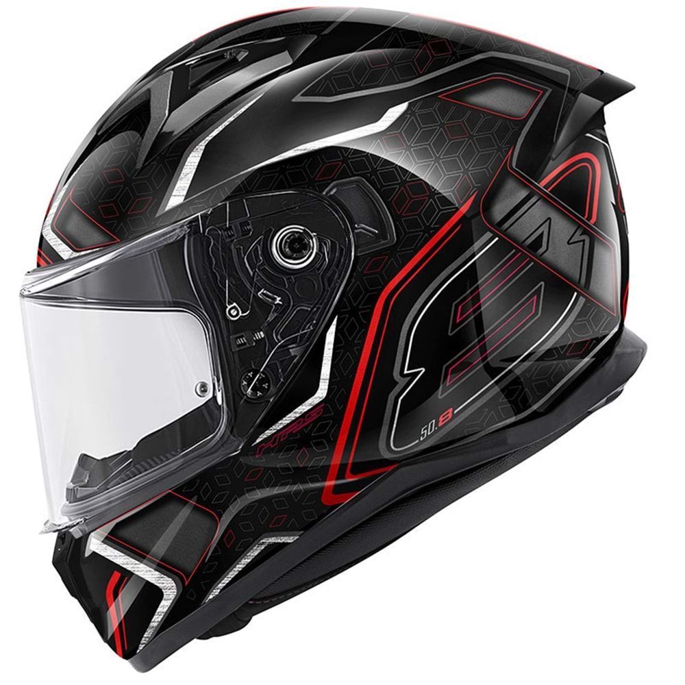 GIVI 50.8 MYSTICAL SİYAH-KIRMIZI-TITANIUM KASK L