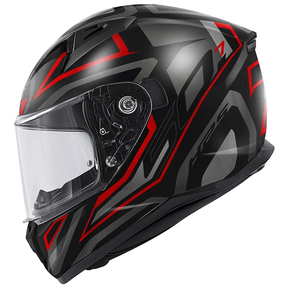 GIVI 50.7 PROTON MAT TITANIUM-KIRMIZI KASK XXL