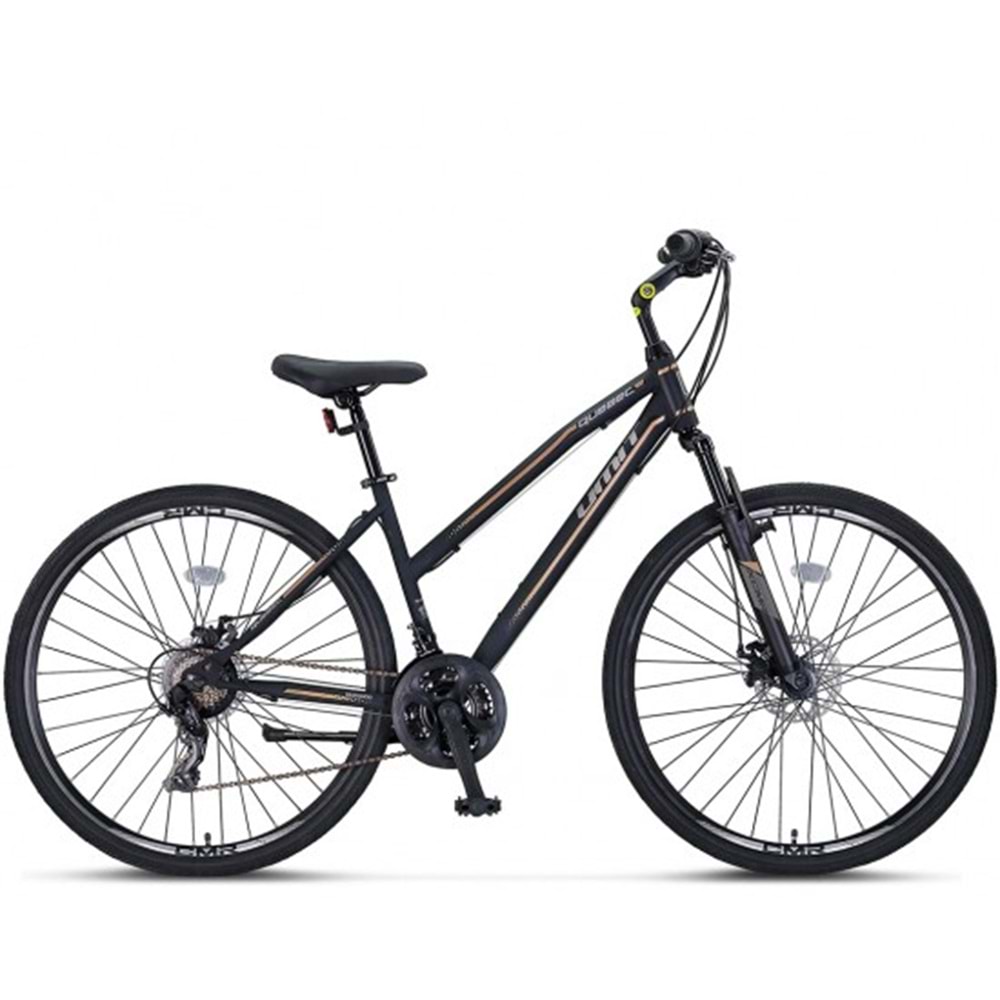 2893 28 QUEBEC LADY 2D 21 VİTES SHIMANO ÜMİT BİSİKLET (43) (SİYAH GOLD)