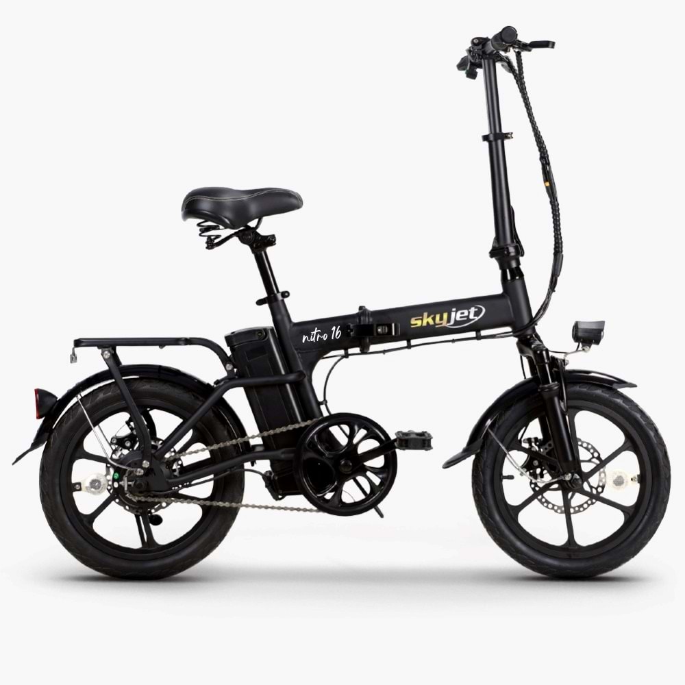 SKYJET NITRO-16 PEDAL DESTEKLİ ELEKTRİKLİ BİSİKLET (SİYAH)