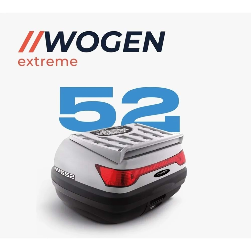 WOGEN MOTOSİKLET ÇANTASI 52LT. BASIC (BEYAZ)