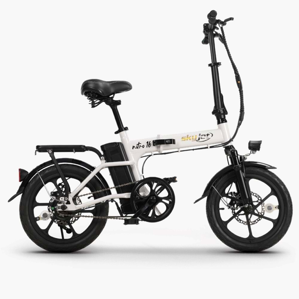 SKYJET NITRO-16 PEDAL DESTEKLİ ELEKTRİKLİ BİSİKLET (BEYAZ)