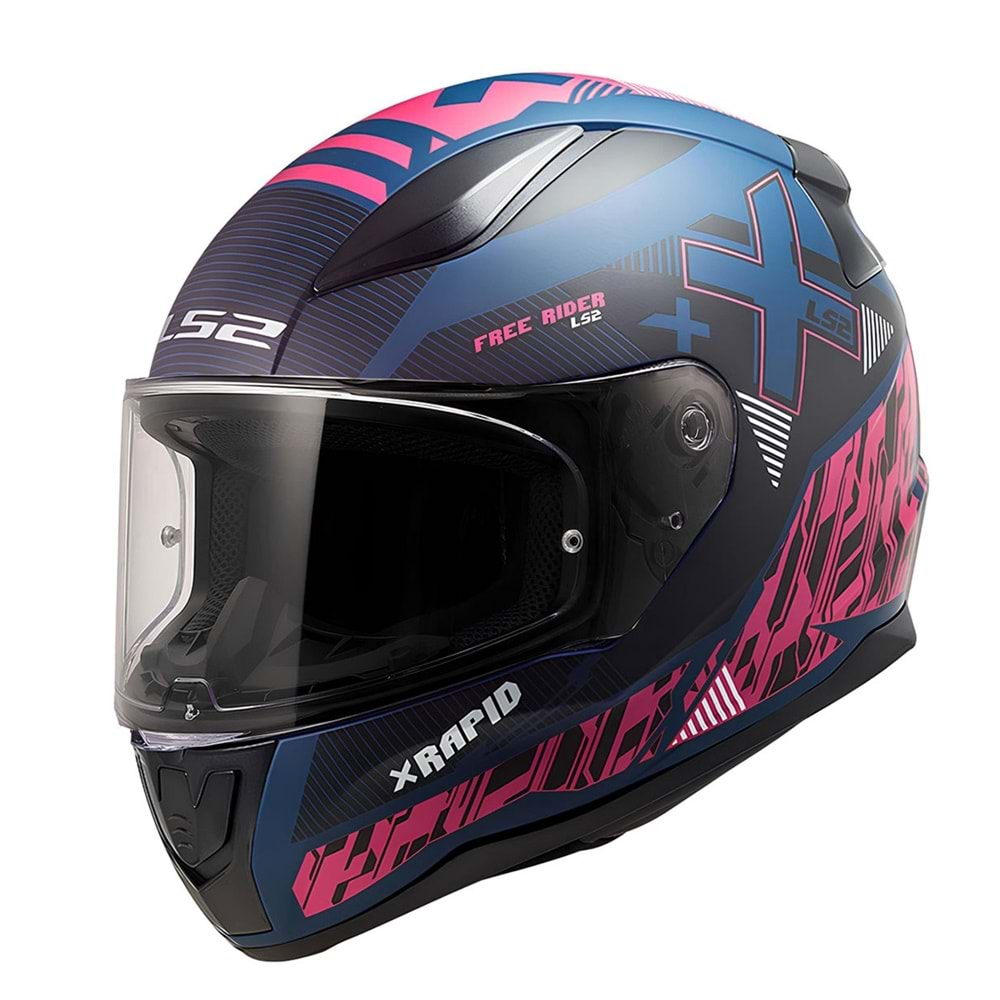 LS2 RAPID 2 XTREET MAT MAVİ-MOR KASK M