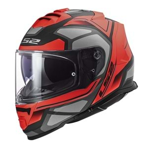 LS2 STORM 2 FASTER MAT KIRMIZI-TITANIUM KASK 3XL