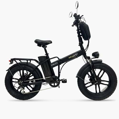 SKYJET ROBUSTO PEDAL DESTEKLİ ELEKTRİKLİ BİSİKLET / YENİ MODEL (SİYAH)