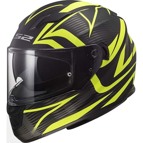 LS2 STREAM EVO JINK MAT SİYAH-NEON SARI KASK M