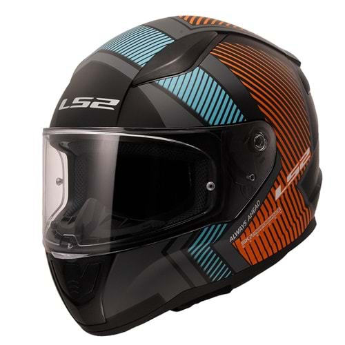 LS2 RAPID 2 EXTRA MAT GRİ-NEON TURUNCU KASK XL