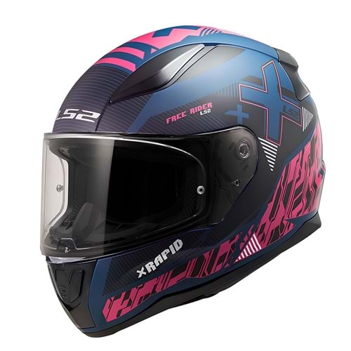 LS2 RAPID 2 XTREET MAT MAVİ-MOR KASK XL