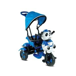 BABYHOPE 127 LITTLE PANDA ÜÇ TEKER TENTELİ İTMELİ BİSİKLET(MAVİ)